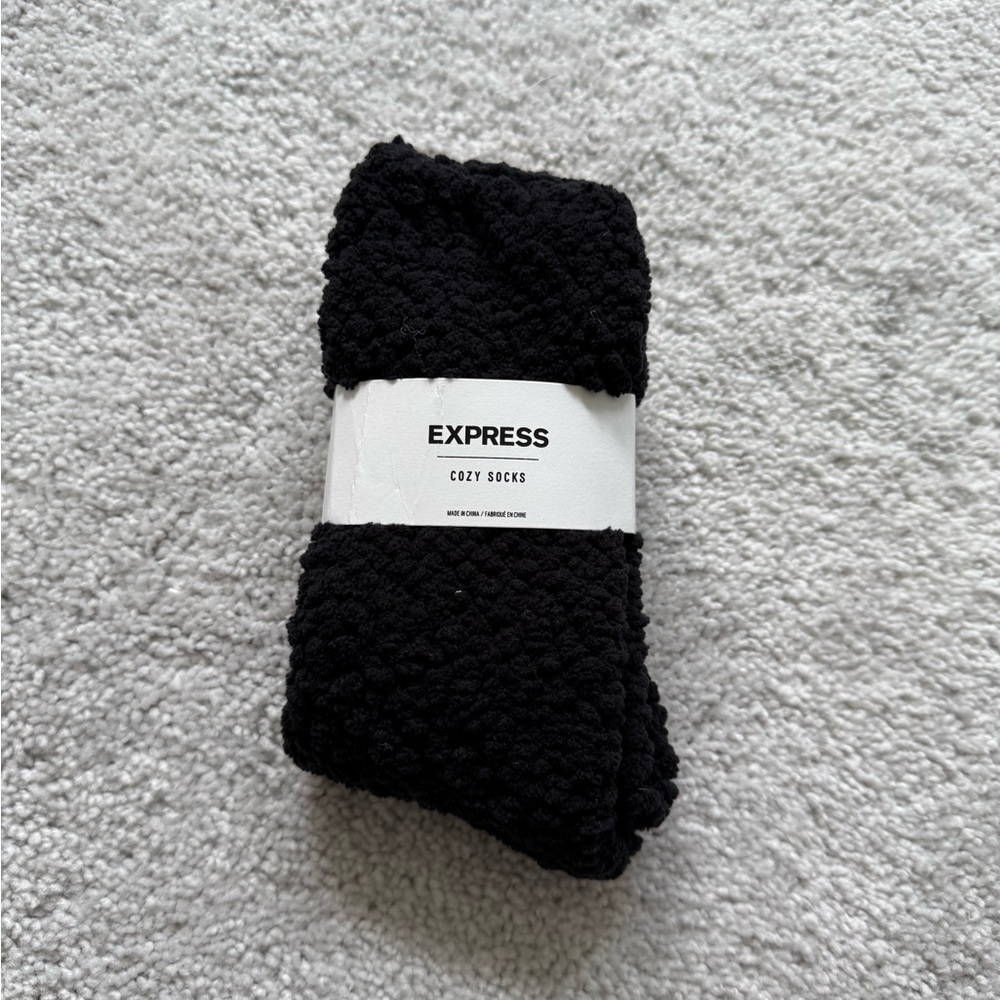 Express Black Cozy Socks